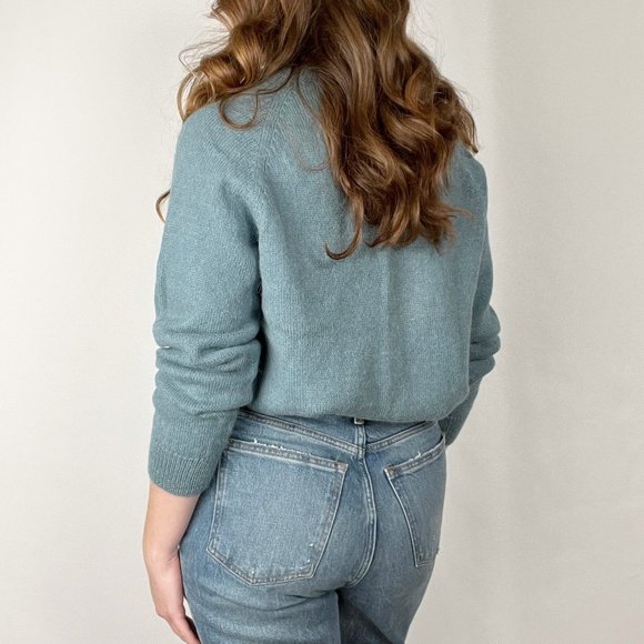 Stunning Parisian Vintage Mohair Wool Handmade Sweater Oversized Preppy Knit - Picture 3 of 6